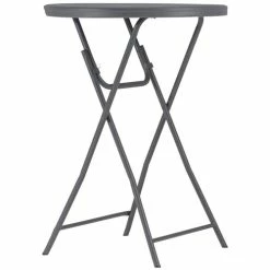Front Page 15 Deals ✨ Zown Commercial Cocktail Folding Table - Round Top - Four Leg Base - 4 Legs X 32" Table Top Diameter - 43.62" Height - Gray - High-density Polyethylene (HDPE), Resin ✨